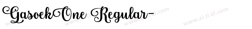 GasoekOne Regular字体转换
